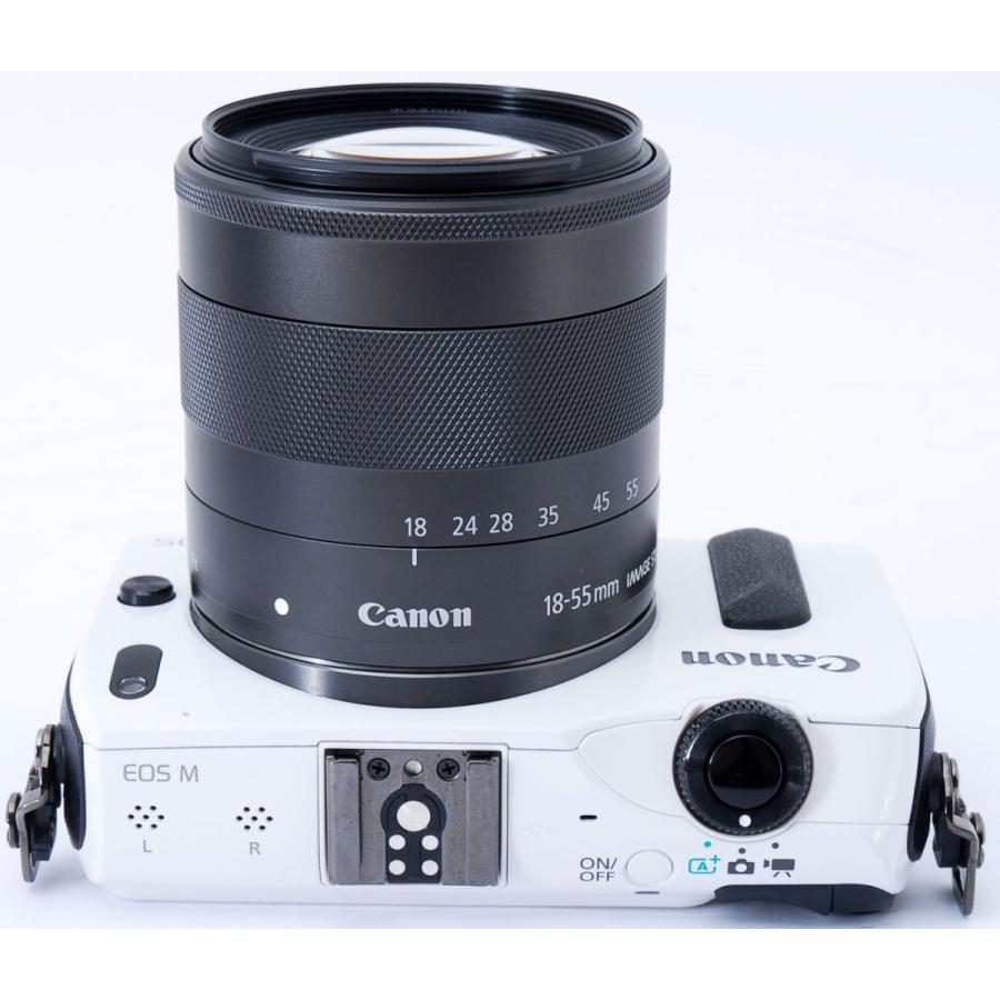 EOS M キヤノン ミラーレス CANON ホワイト レンズキット 中古 新品SD