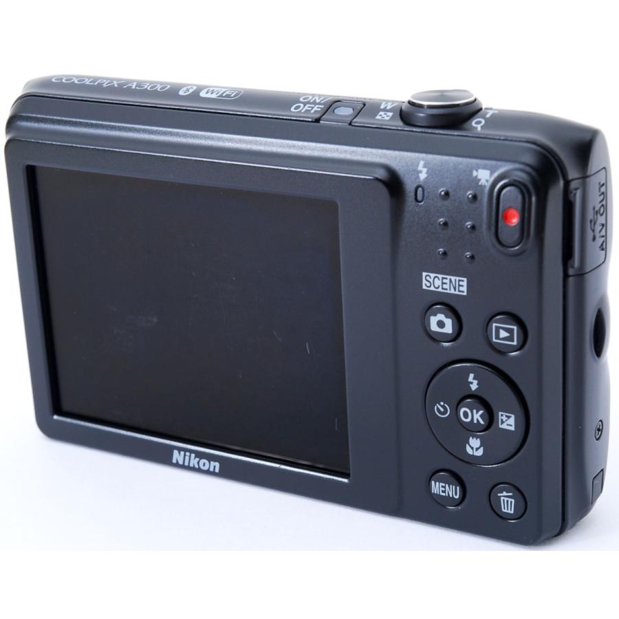 COOLPIX ニコン コンデジ Nikon A300 ブラック 中古 Wi-Fi搭載 新品SD