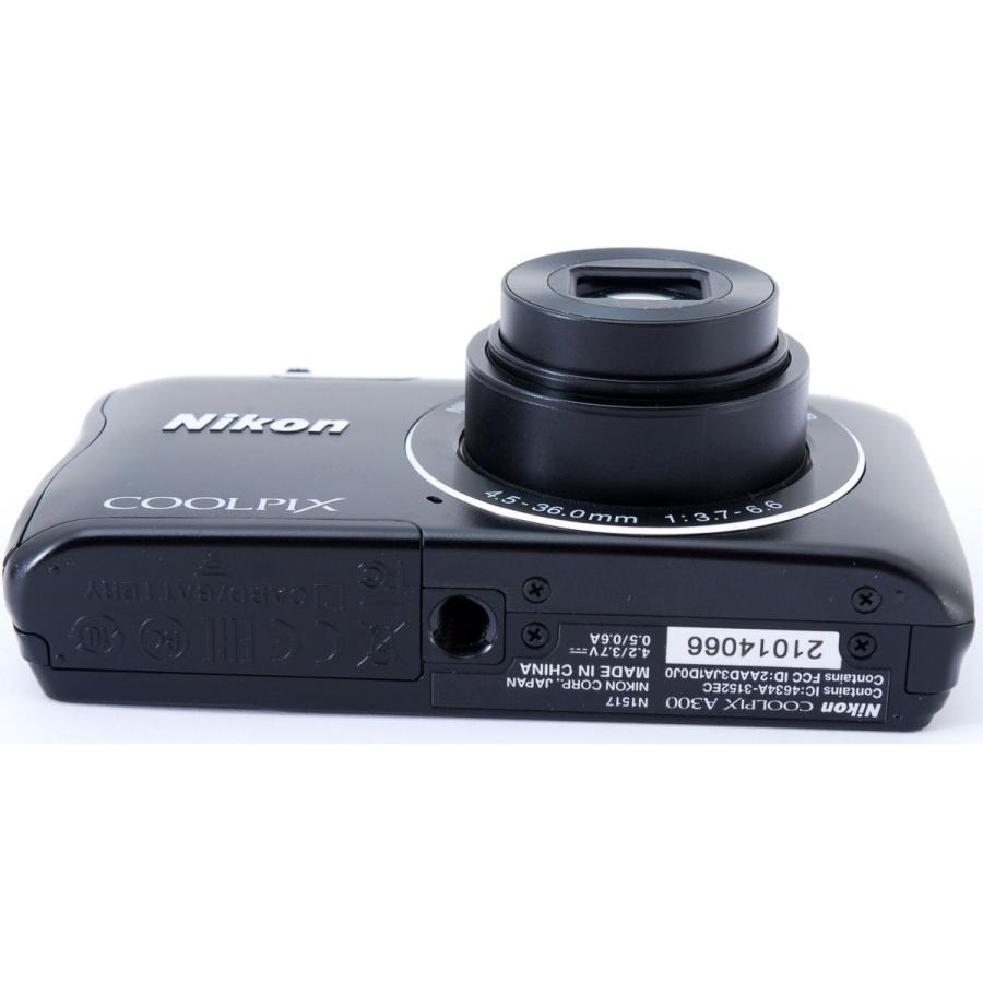 COOLPIX ニコン コンデジ Nikon A300 ブラック 中古 Wi-Fi搭載 新品SD