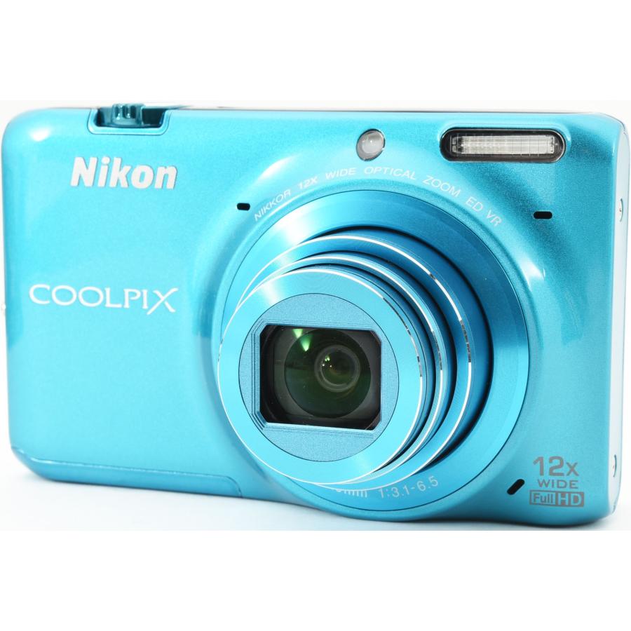 COOLPIX S ニコン コンデジ Nikon S6500 アクアブルー 中古 新品SD