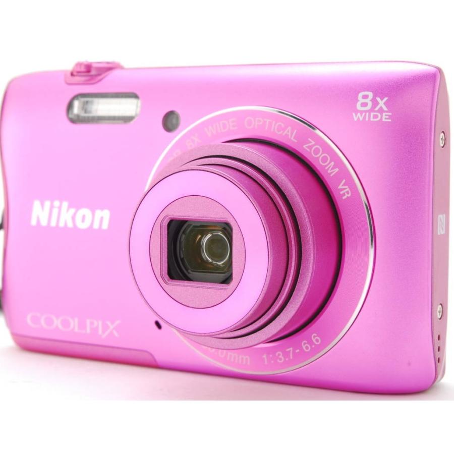 COOLPIX S ニコン Nikon コンデジ S3700 ピンク Wi-Fi搭載 中古 SD