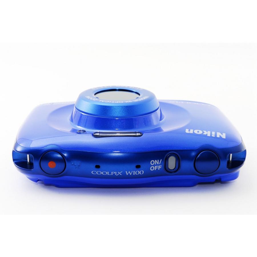 COOLPIX デジタルカメラ 防水 Nikon ニコン W100 ブルー 中古 Wi-Fi