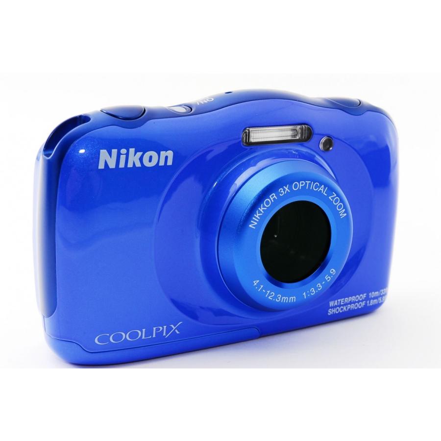 COOLPIX デジタルカメラ 防水 Nikon ニコン W100 ブルー 中古 Wi-Fi