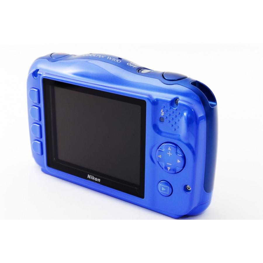COOLPIX デジタルカメラ 防水 Nikon ニコン W100 ブルー 中古 Wi-Fi