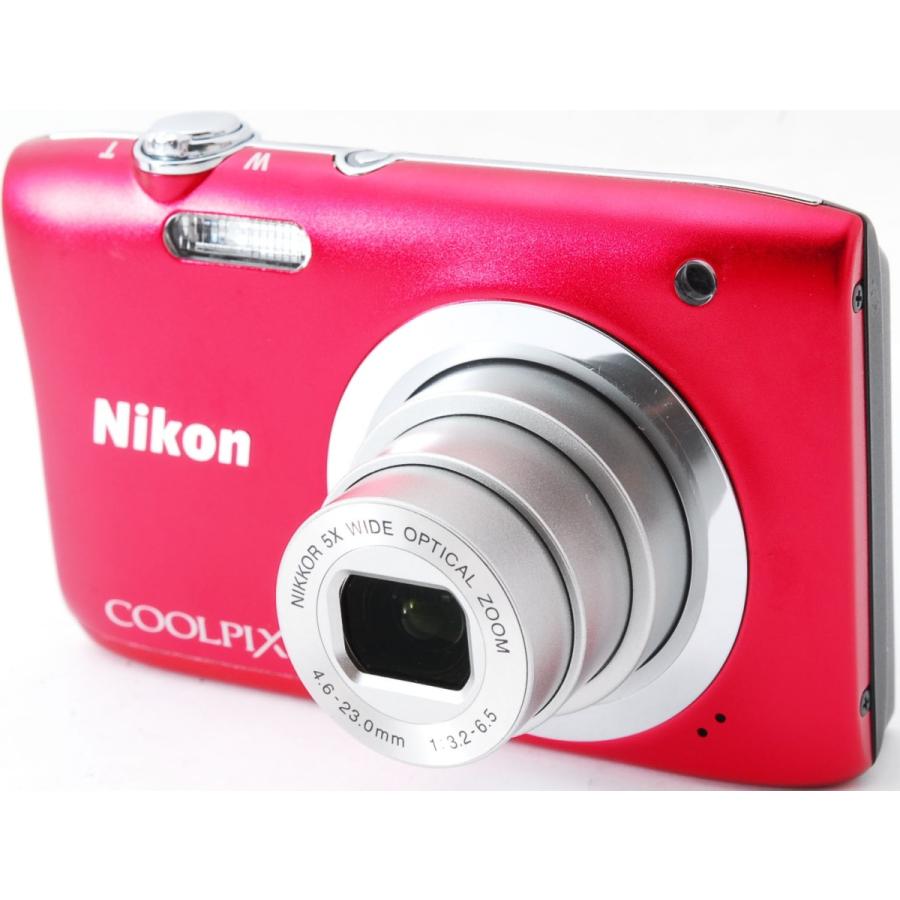 COOLPIX ニコン コンデジ Nikon A100 レッド 中古 新品SDカード付き