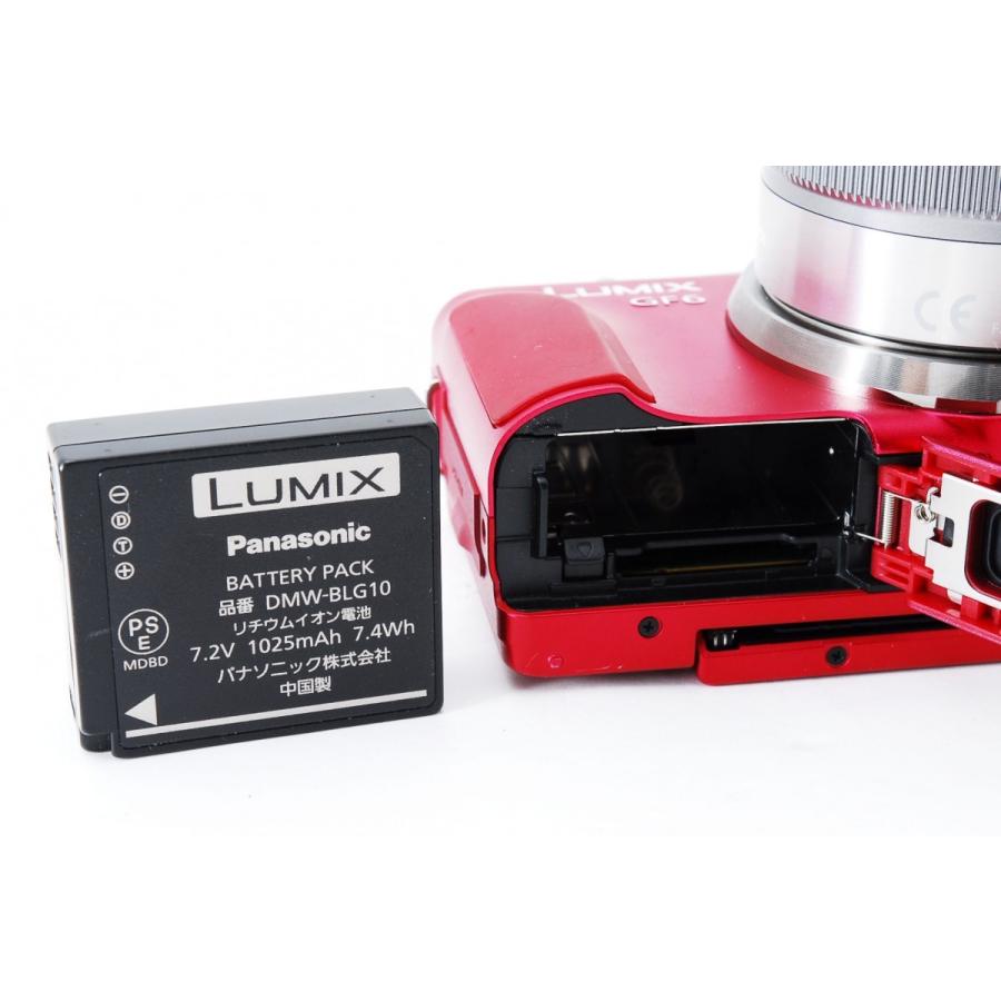 LUMIX パナソニック ミラーレス Panasonic DMC-GF6 レッド レンズ
