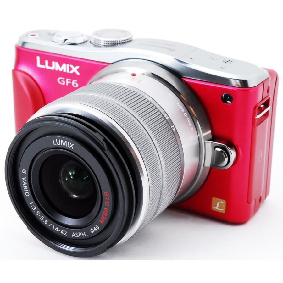 LUMIX パナソニック ミラーレス Panasonic DMC-GF6 レッド レンズ