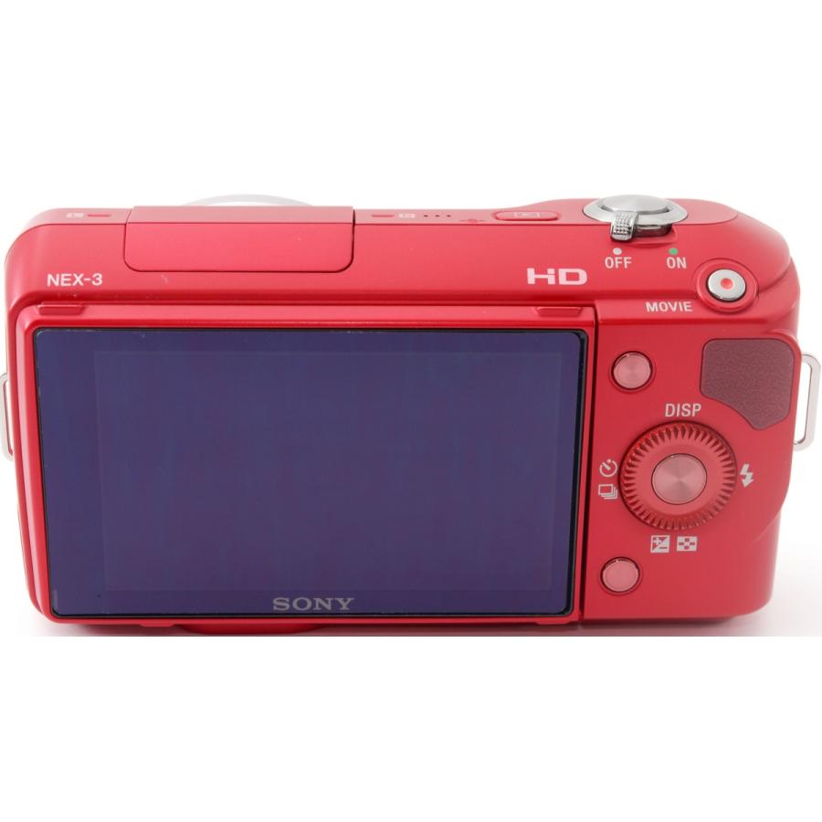 NEX ソニー SONY ミラーレス α NEX-3 レンズキット レッド 中古 新品SD