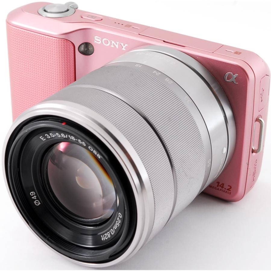 NEX ソニー ミラーレス SONY α NEX-3 レンズキット ピンク スマホに