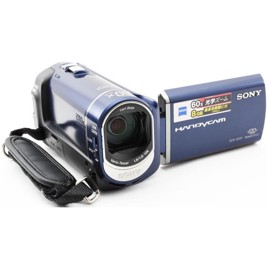 SONY（ソニー） ビデオカメラ SONY DCR-SX41 ブルー 中古 新品SDカード