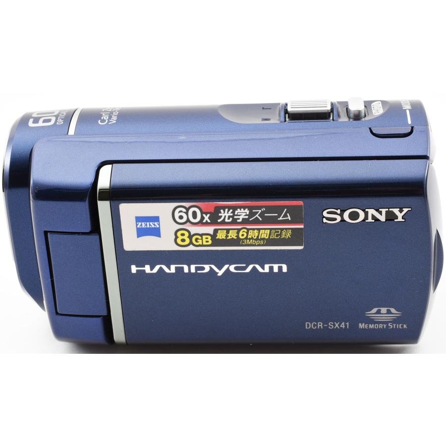 SONY（ソニー） ビデオカメラ SONY DCR-SX41 ブルー 中古 新品SDカード