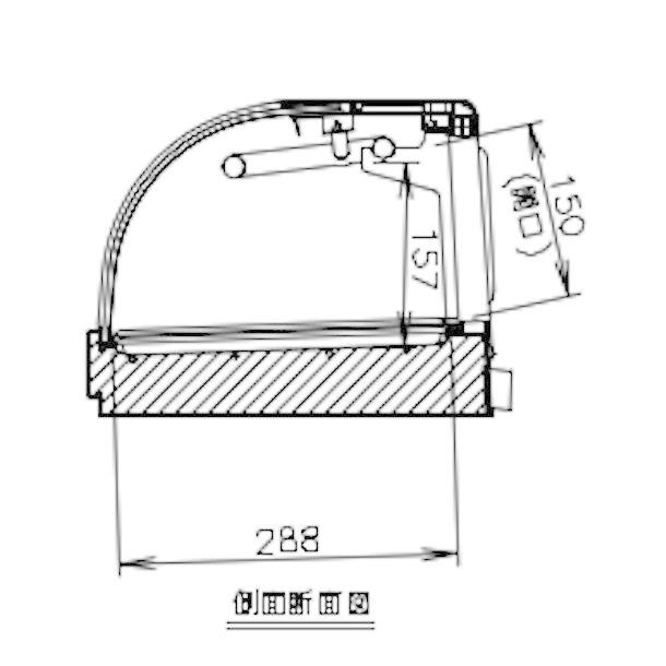 ホシザキ（HOSHIZAKI） 冷蔵ネタケース HNC-120B-R-B 右ユニット 冷蔵