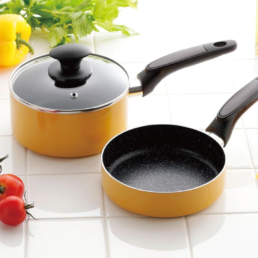 フライパン セット 3点 IH対応 ガス火 鍋 ガラス蓋 片手鍋 フライパン