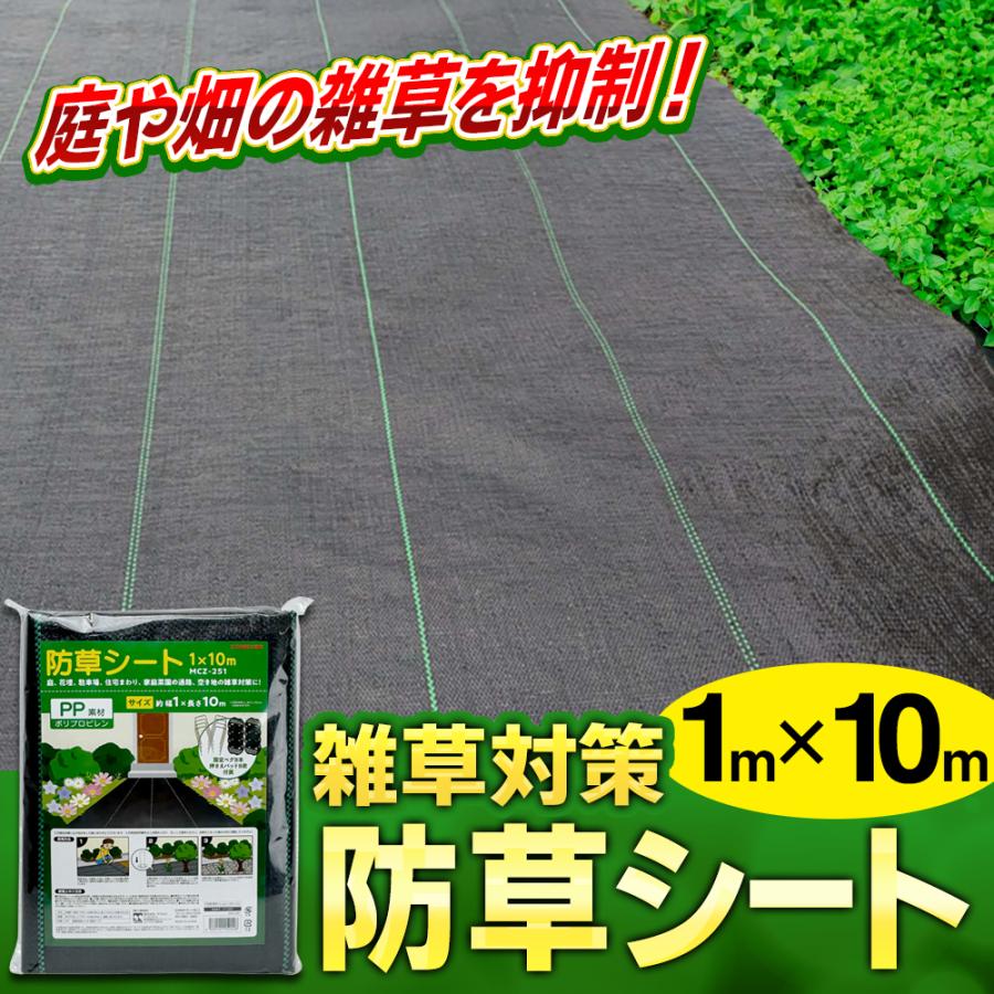防草シート 1m×10m 1m×20m 除草シート 2個 ピン 固定 セット 雑草防止