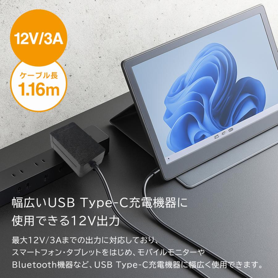 USB ACアダプター LD290EJS 対応 Type-C 液晶モニター 電源コード 一