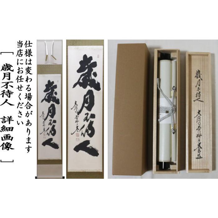 茶道具 掛軸 掛け軸 一行 歳月不待人 小林太玄筆 茶道 : 茶道具いまや