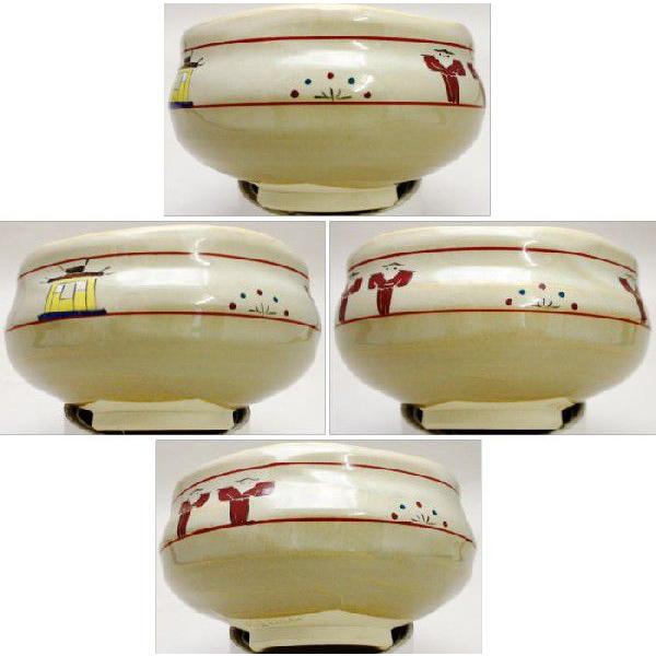 茶道具 抹茶茶碗 赤膚焼 奈良絵 大塩昭山窯又は恵旦窯 茶道 : 茶道具