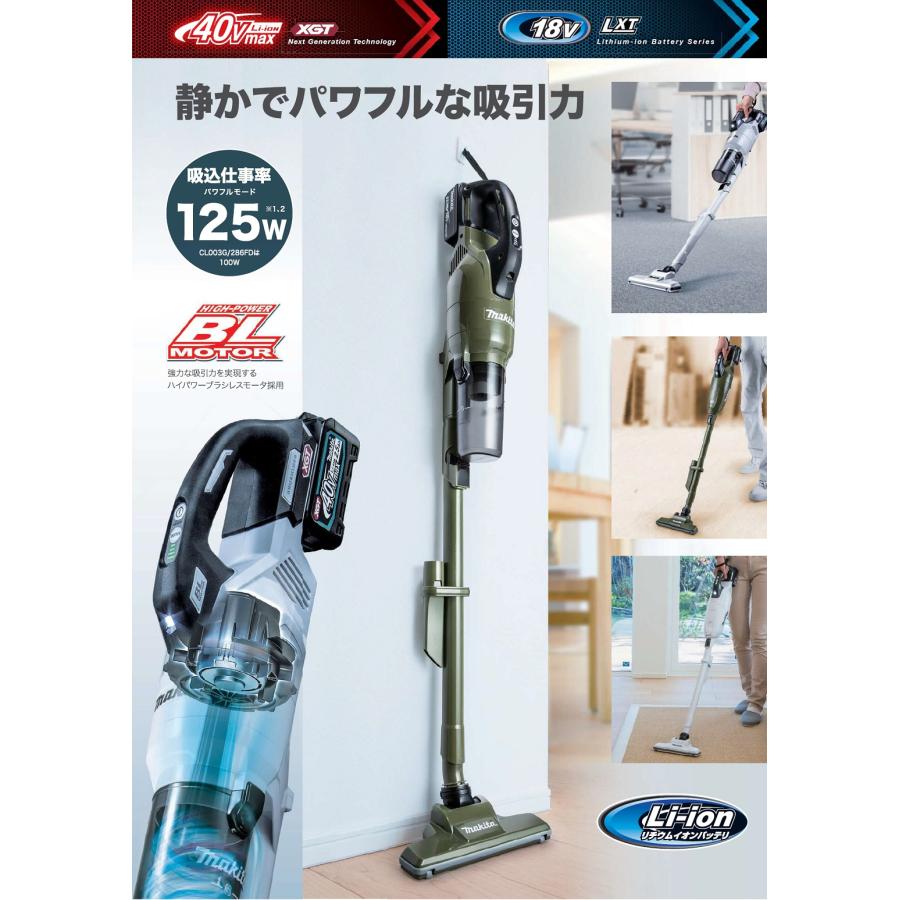 マキタ（makita） 40V充電式クリーナー 紙パック式 サイクロン