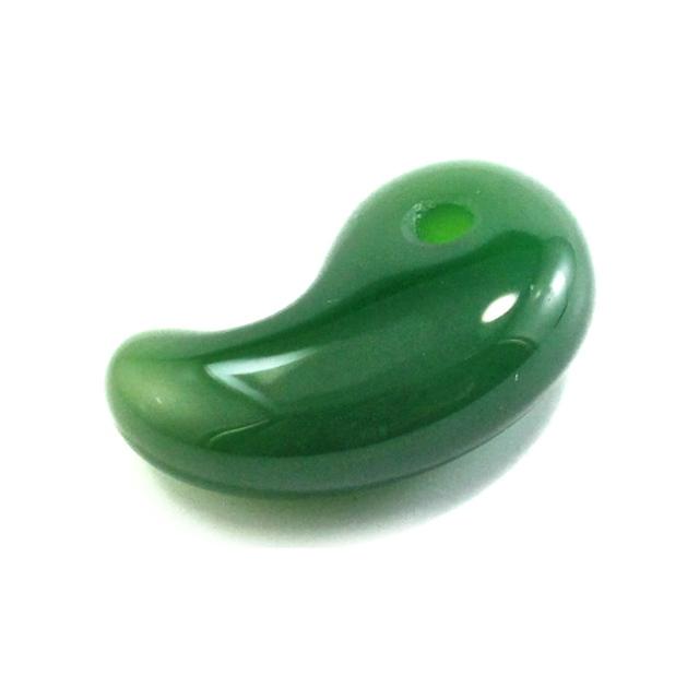 天然石 勾玉 M グリーンメノウ 1個売り パワーストーン : Imperialaura