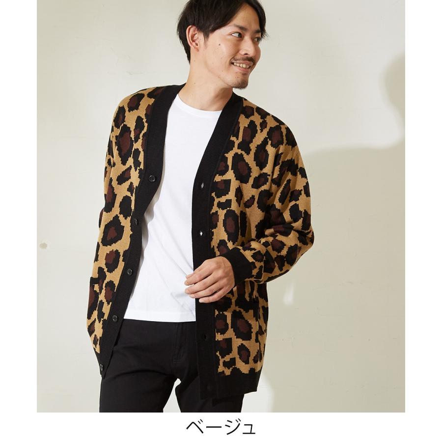 improves（インプローブス） ニット カーディガン メンズ レオパード柄