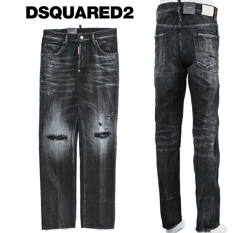 DSQUARED2（ディースクエアード） 642 ストレート ブラック ジーンズ