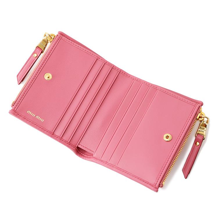 miu miu（ミュウミュウ） マテラッセレザー 二つ折り財布 5ML024-AFPP