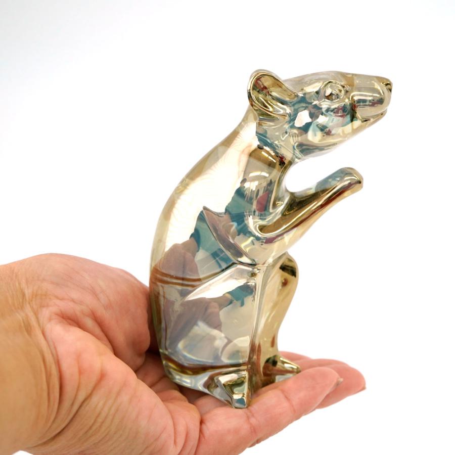 バカラ（Baccarat） クリスタル 干支 子 ネズミ 鼠 クリア ゴールド