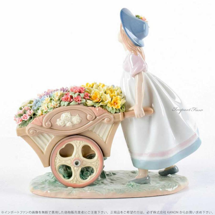 LLADRO（リヤドロ） 可愛いお花屋さん 荷車 少女 置物 01006251 LLADRO