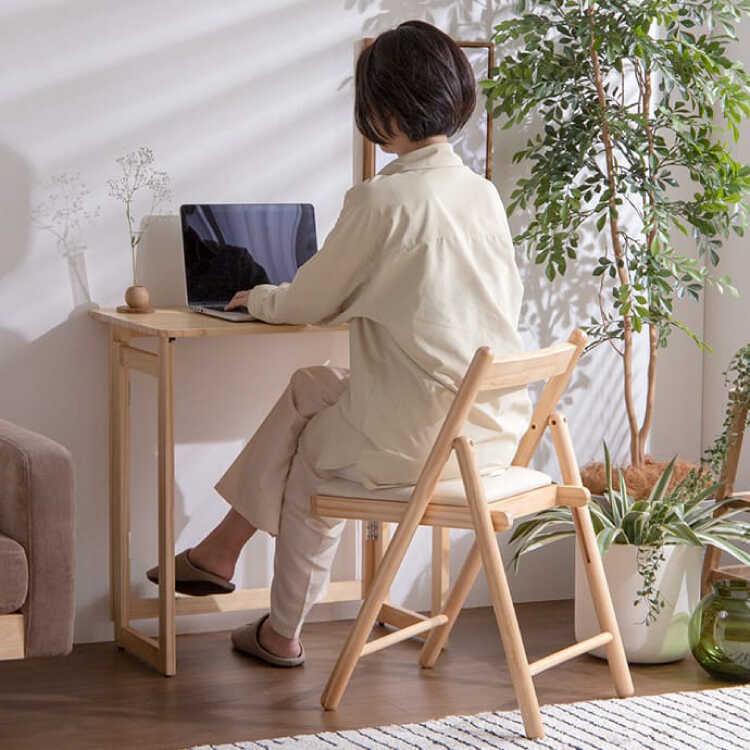 折りたたみ デスク コンパクト チェアセット 幅70cm ワンルーム