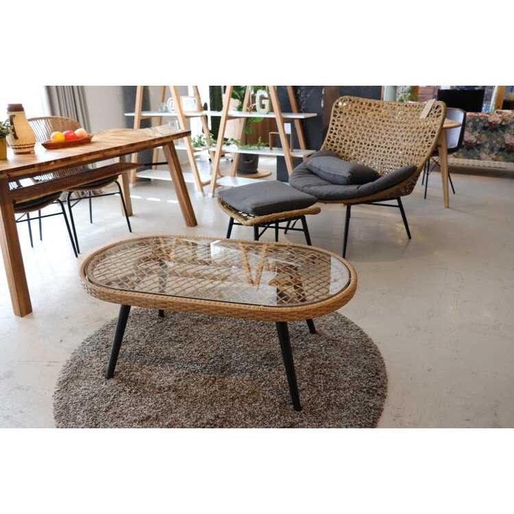 momo サイドテーブル ラタン 円形 ローテーブル レトロ アンテーク