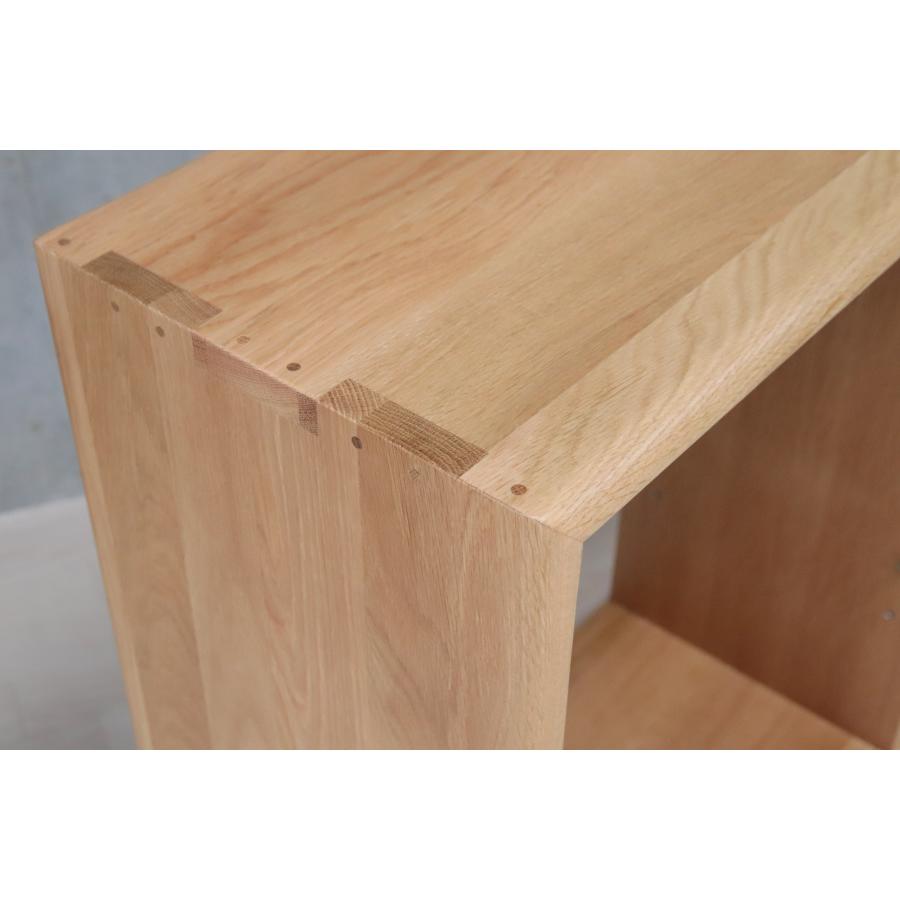 オープン棚 120 オーク 無垢材 飾り棚 ブックシェルフ 天然木 木製