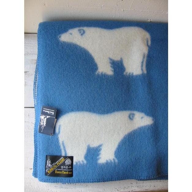 ROROS TWEED / ロロス ツイード ブランケットisbjorn BLUE アイス