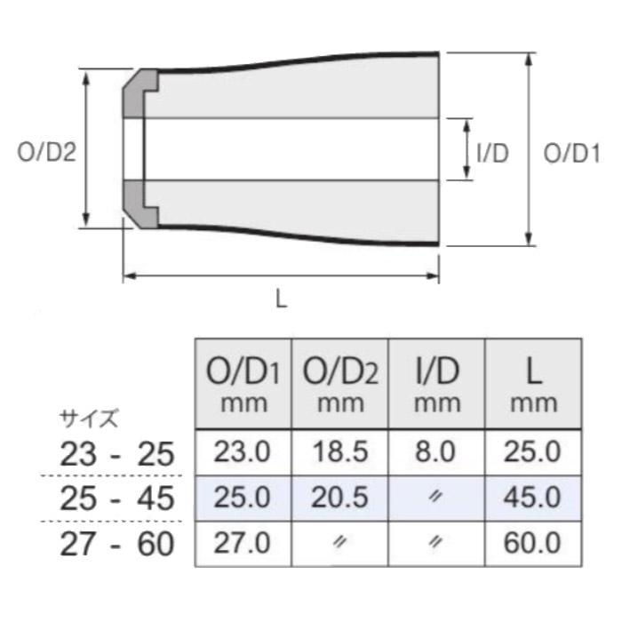 MRC-TGP27-60 TCHパイプシート用 ラバーコルクキャップタイプ リア