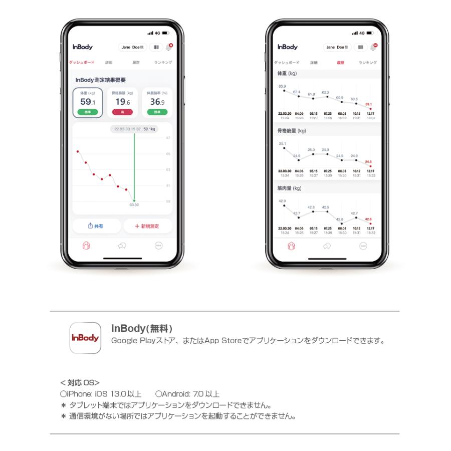 インボディ公式 体組成計 InBody Dial H20N アプリ スマートフォン