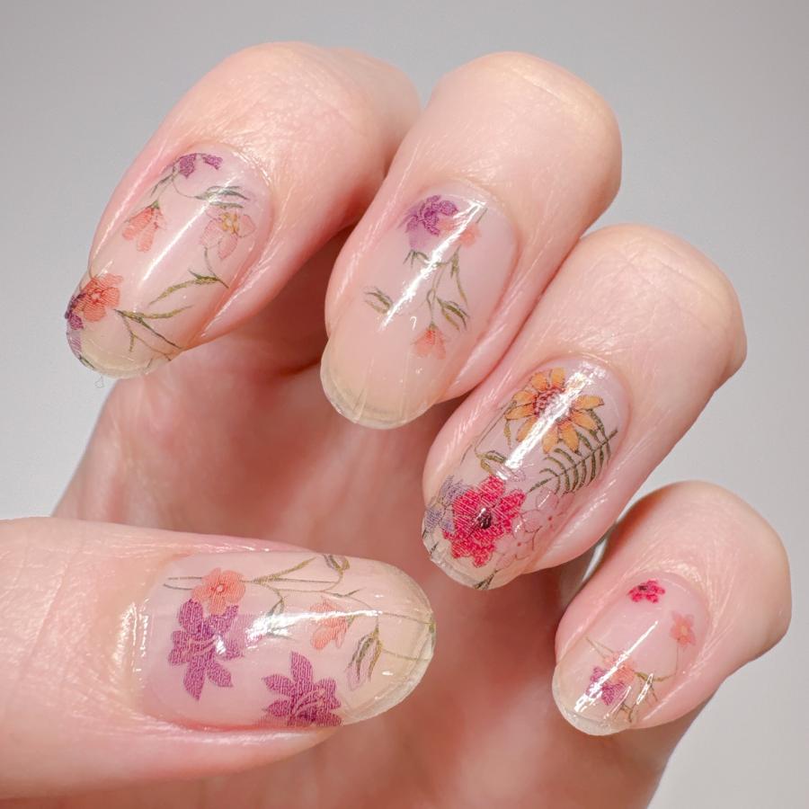 INCOCO（インココ） ネイルシール 花 ジェル風 マニキュア 貼るだけ