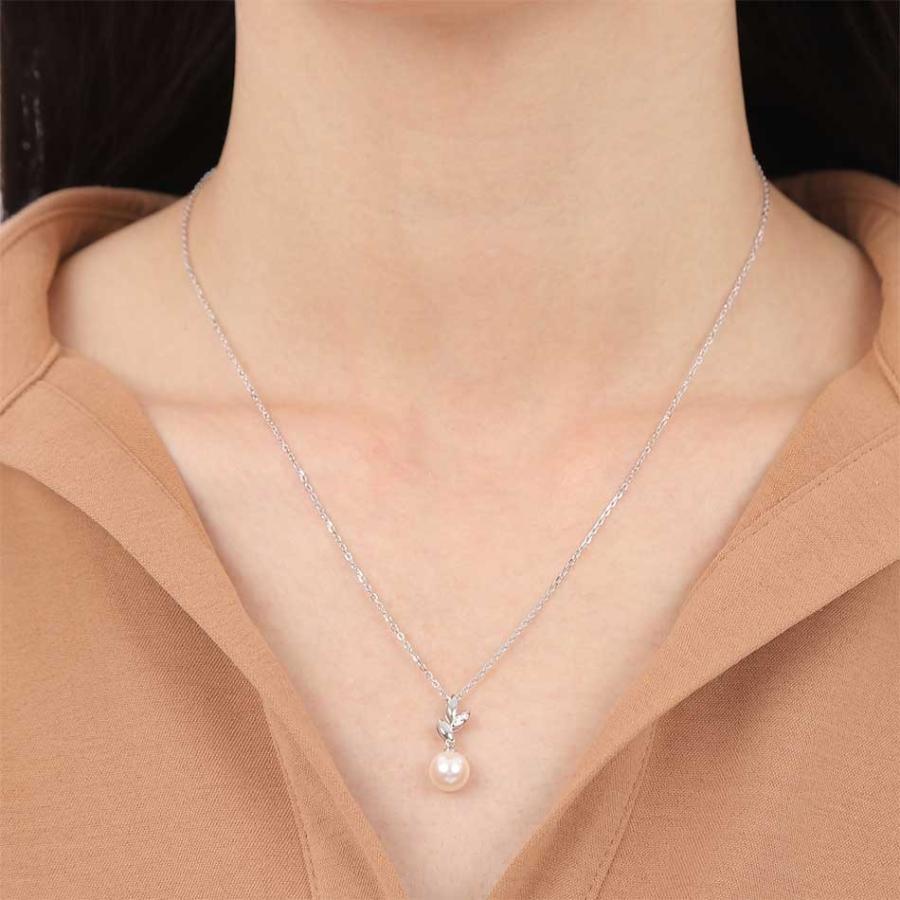 あこや真珠 アコヤ真珠 ネックレス パール 一粒 7.5mm ペンダント