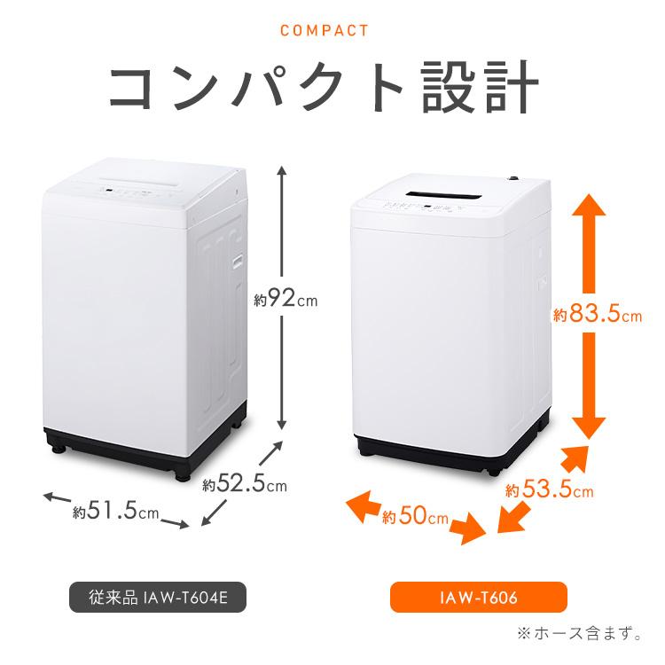 IRIS OHYAMA（アイリスオーヤマ） 洗濯機 6kg 縦型 一人暮らし 全自動
