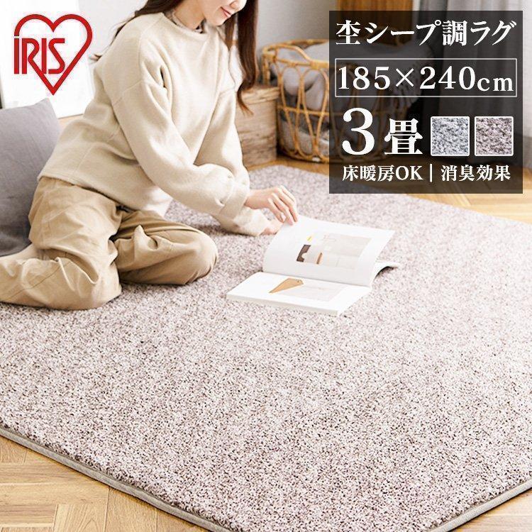 IRIS OHYAMA（アイリスオーヤマ） ラグ ラグマット おしゃれ 3畳 3畳用
