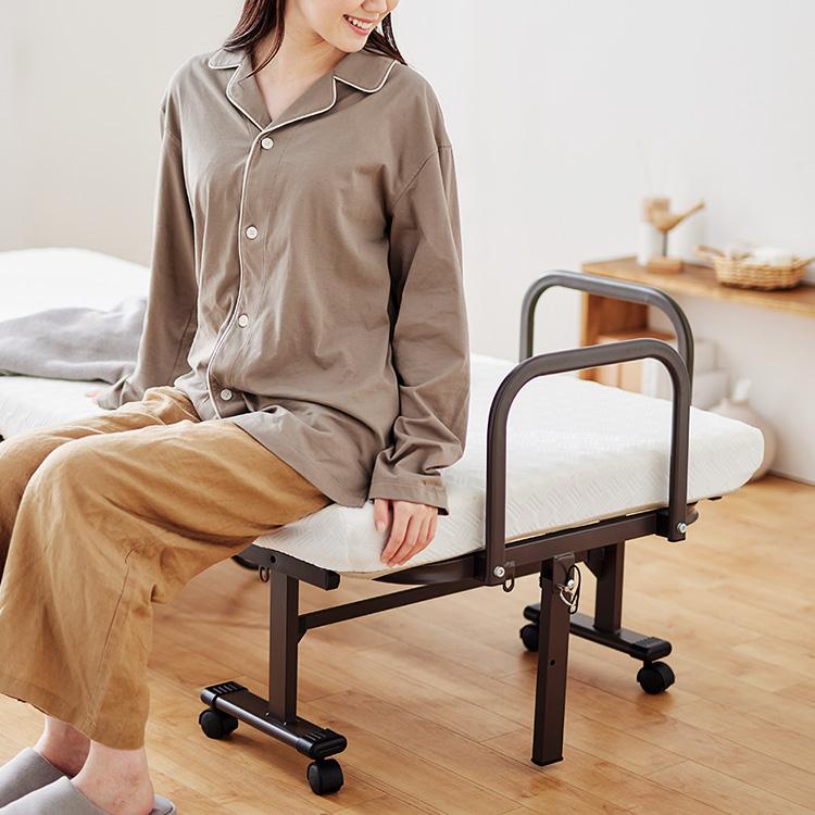 IRIS OHYAMA（アイリスオーヤマ） 折りたたみベッド 組立不要 シングル