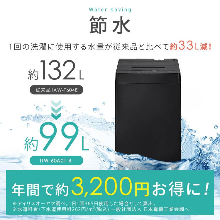 IRIS OHYAMA（アイリスオーヤマ） 洗濯機 6kg 全自動 一人暮らし