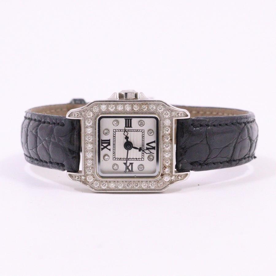 Lunage ルナージュ ダイヤ0.50ct入り スクエア型ケース クォーツ