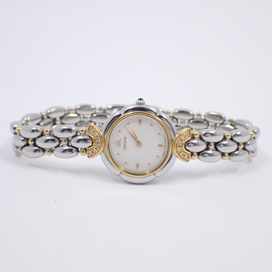 CREDOR SEIKO セイコー クレドール 18KT/SS ラグダイヤ クォーツ