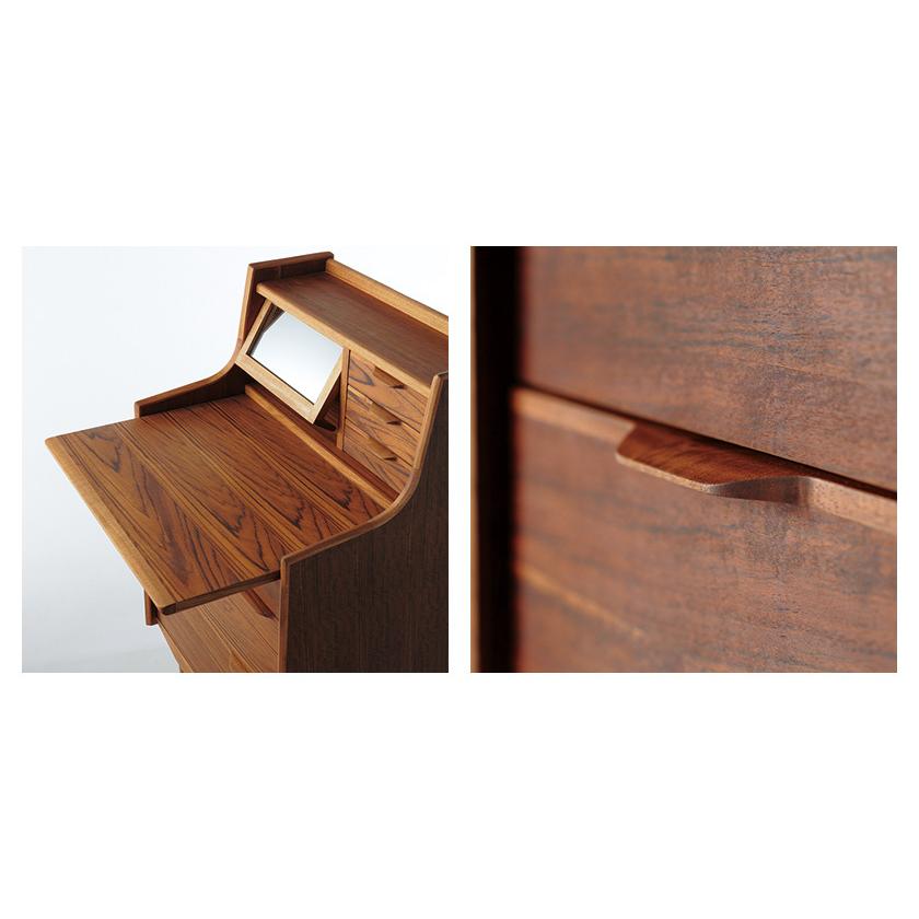 ライティングビューロー ビューロー ミラー付き ドレッサー EDDA