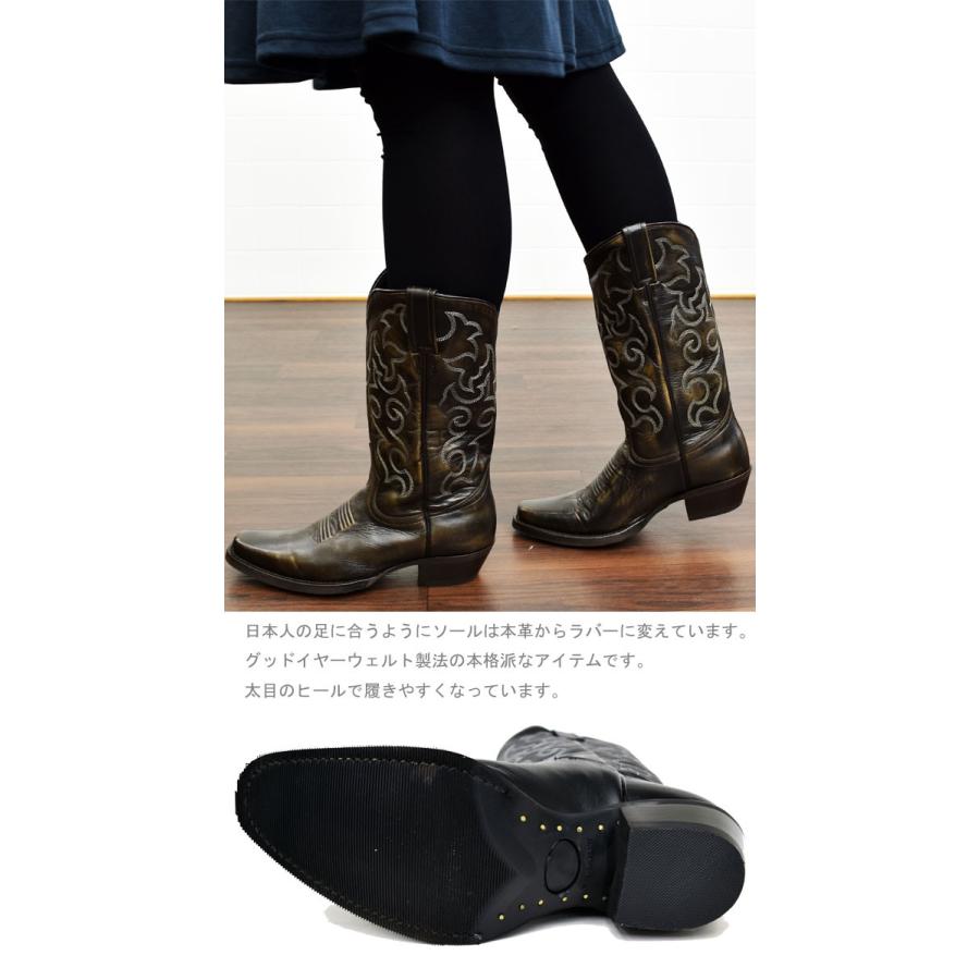 カボルカ ウエスタンブーツ Caborca 本革 レザー刺繍 ロング メキシコ