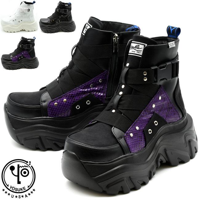 YOSUKE（ヨースケ） ブーツ レディース 厚底 ブラック 黒 スニーカー
