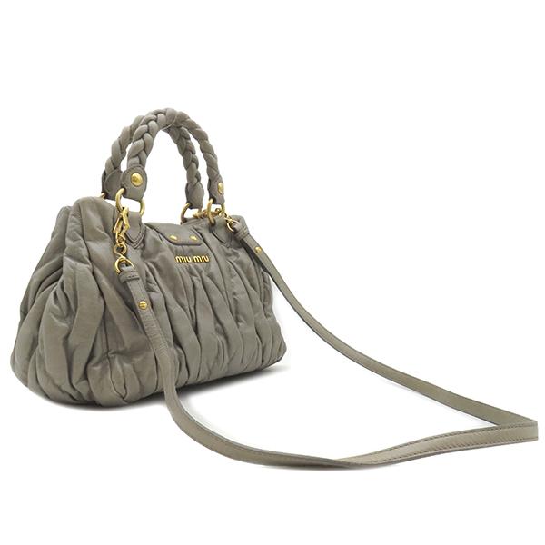 miu miu（ミュウミュウ） 2WAYバッグ マテラッセ ハンドバッグ レザー