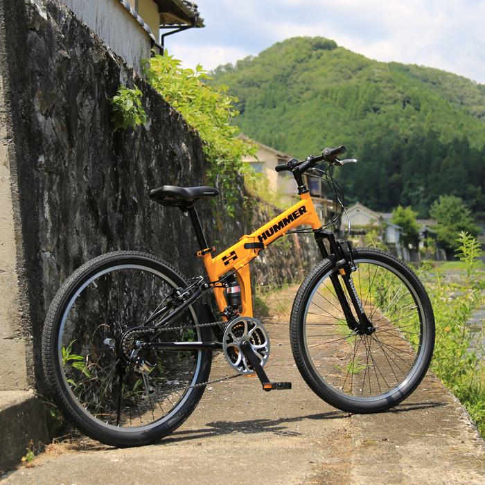 HUMMER（ハマー） 折りたたみマウンテンバイク 26インチ 18段変速 W
