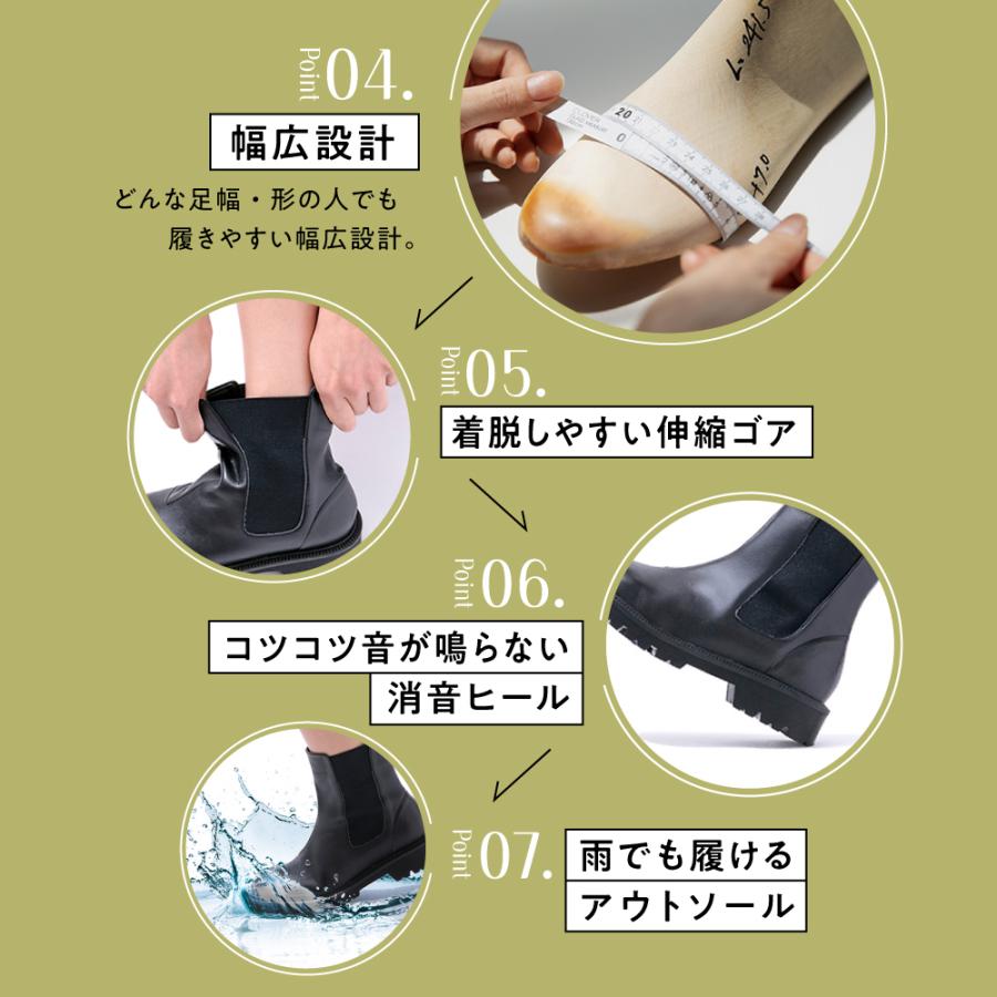 RAKUNA（ラクナ） サイドゴアブーツ ブーツ 楽 歩きやすい 痛くない 腰