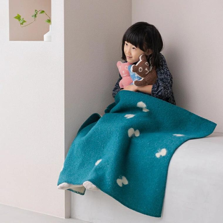 KLIPPAN（クリッパン） ブランケット ミニ ウール ちょうちょ CHOUCHO