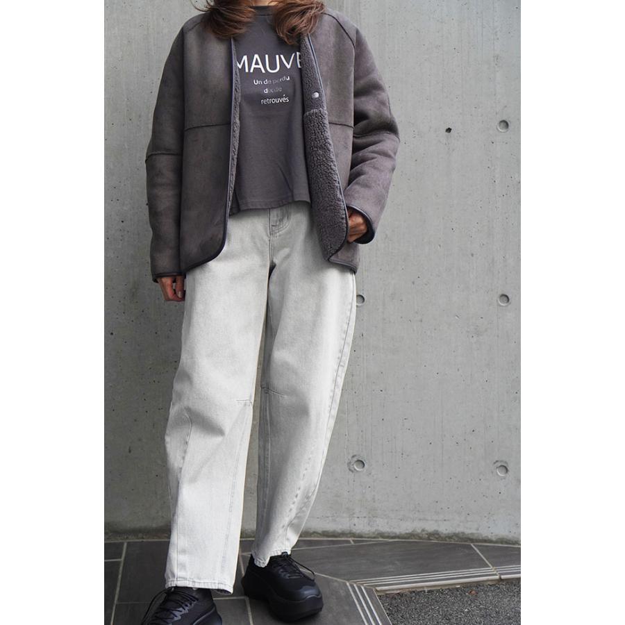 PASSIONE（パシオーネ） リバーシブル ノーカラーボアジャケット